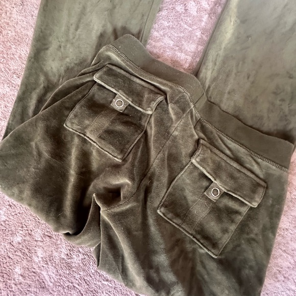 Juicy Couture Olive Green Track Pants & Hoodie Set - Picture 8 of 12